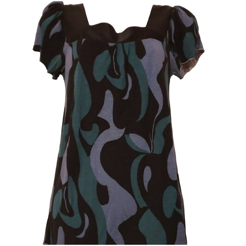 Matty M Multi-color Black/Green/Purple Top size Small